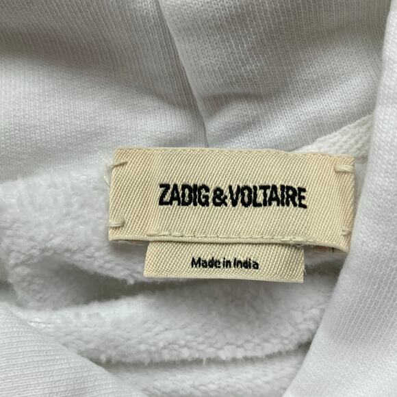 Zadig & Voltaire Sanchi Amour Wings Logo Hoodie Size XL White Rainbow - Picture 5 of 7